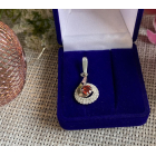 Срібна підвіска з пластинами золота