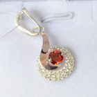 Срібна підвіска з пластинами золота