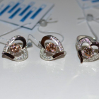 Срібний комплект зі вставками з золота