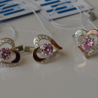 Срібний комплект зі вставками з золота