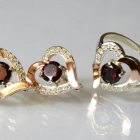 Срібний комплект зі вставками з золота