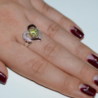 Срібна каблучка з золотими пластинами