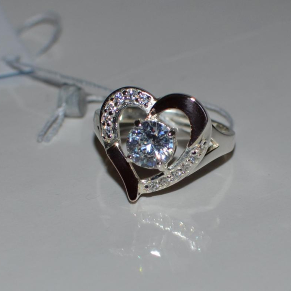 Срібна каблучка з золотими пластинами