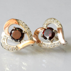 Срібні сережки  зі вставками з золота