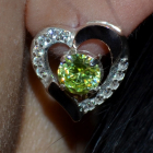 Срібні сережки  зі вставками з золота