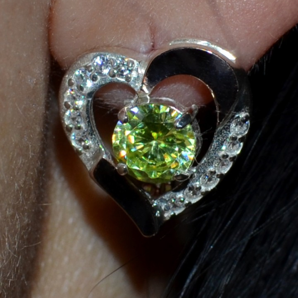 Срібні сережки  зі вставками з золота