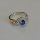 Срібна каблучка з золотими напайками