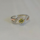 Срібна каблучка з золотими напайками