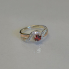 Срібна каблучка з золотими напайками