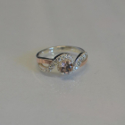 Срібна каблучка з золотими напайками