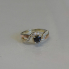 Срібна каблучка з золотими напайками