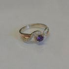 Срібна каблучка з золотими напайками