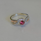 Срібна каблучка з золотими напайками