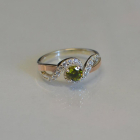 Срібна каблучка з золотими напайками