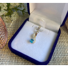 Серебряная подвеска с золотими вставками