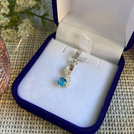 Серебряная подвеска с золотими вставками