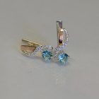 Срібні сережки з золотими напайками