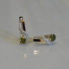 Срібні сережки з золотими напайками