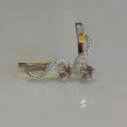 Срібні сережки з золотими напайками