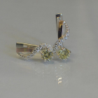 Срібні сережки з золотими напайками