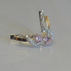 Срібні сережки з золотими напайками