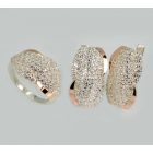 Срібний комплект з золотими напайками