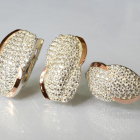 Срібний комплект з золотими напайками