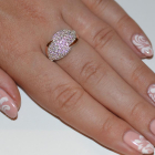 Срібна каблучка  с напайками из золота