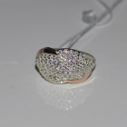 Срібна каблучка  с напайками из золота