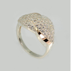 Срібна каблучка  с напайками из золота