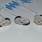 Срібний комплект з напайками з золота