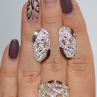 Срібний комплект з напайками з золота