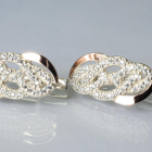 Срібні сережки з напайками із золота