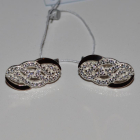 Срібні сережки з напайками із золота