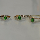 Срібний гарнітур з накладками із золота