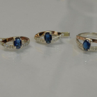 Срібний гарнітур з накладками із золота