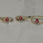 Срібний гарнітур з накладками із золота