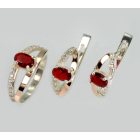 Срібний гарнітур з накладками із золота