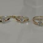 Срібний гарнітур з накладками із золота