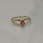 Срібна каблучка  зі вставками з золота