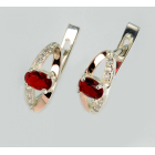 Серебряные серьги с золотыми вставками