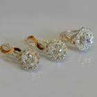 Срібний комплект з золотими накладками