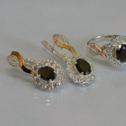 Срібний комплект з золотими накладками