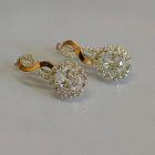 Срібні сережки з золотими напайками