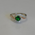 Срібна каблучка з золотими пластинами