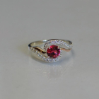 Срібна каблучка з золотими пластинами