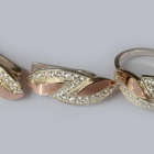 Срібний набір із золотими пластинами