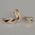 Срібний набір із золотими пластинами