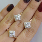 Срібний комплект з золотими вставками