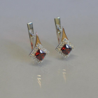 Срібні сережки з золотими напайками